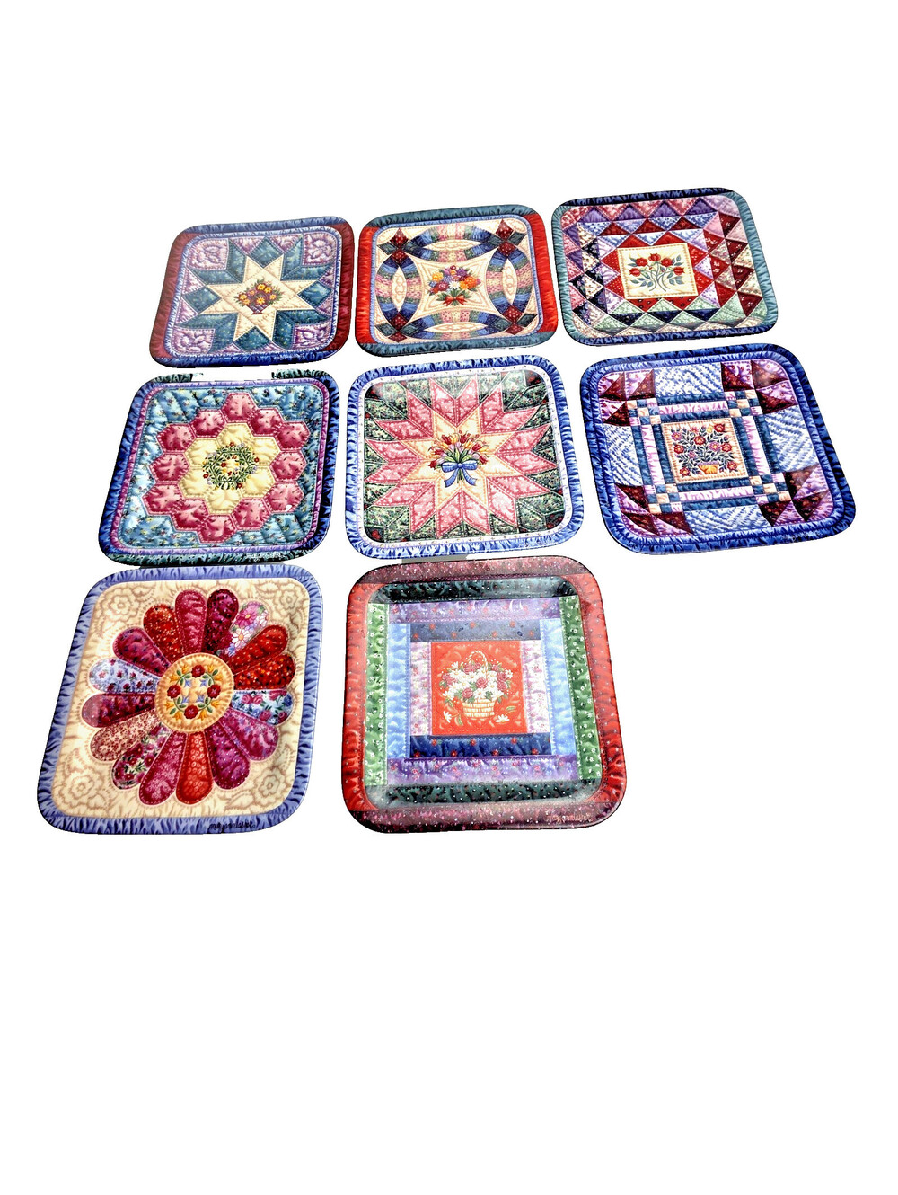Vintage Bradford Exchange Forever My Daugher Collector Quilt Plates - Set of 8